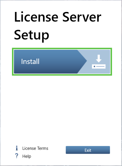 Instalar o servidor de licenças